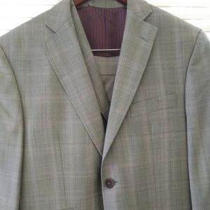 Ted Baker Endurance Grey Plaid 3 piece suit